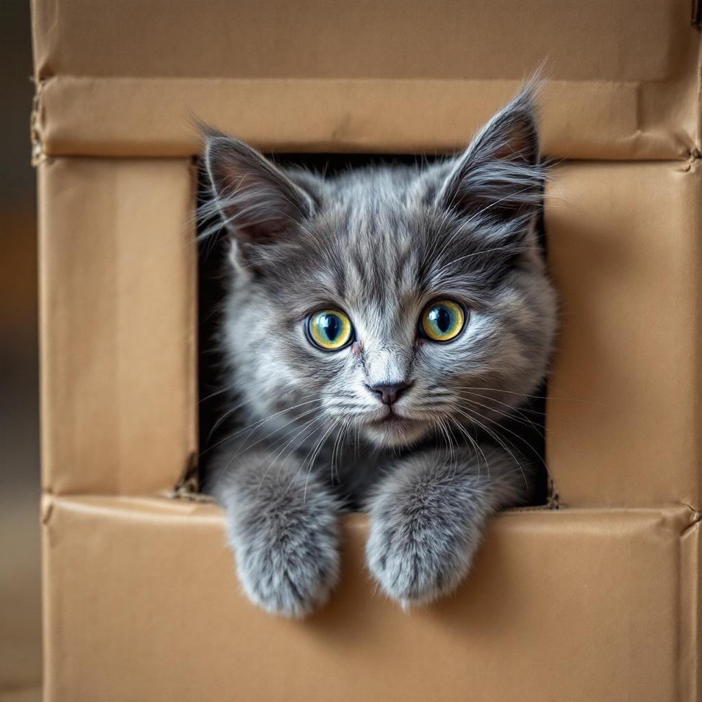 A silver-blue beauty in her box palace