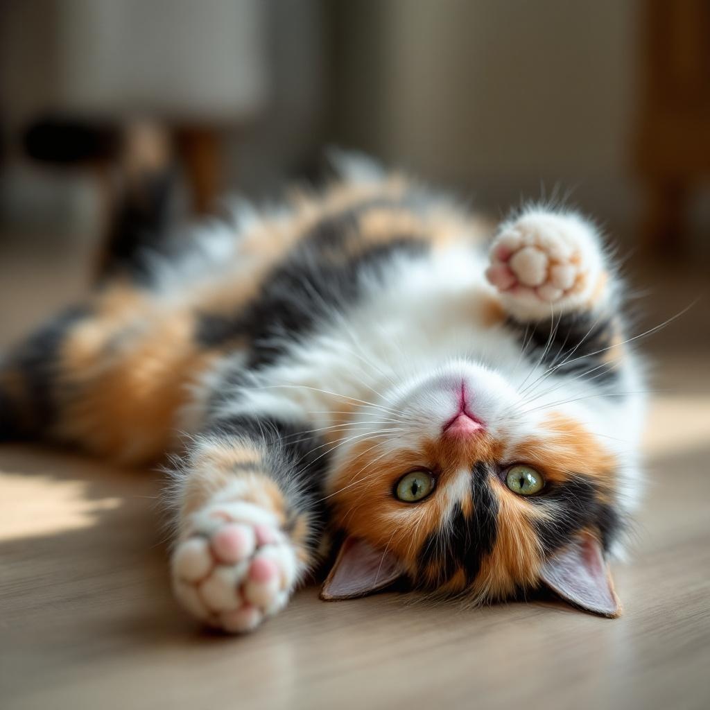 Playful rolls showing off all her colors